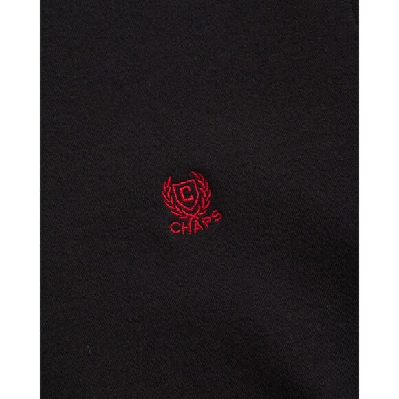 Chaps Men's Polo Shirt Classic Fit Short Sleeve 2-Button American Black Size XL - Picture 4 of 7